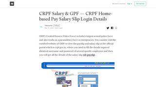 home crpf pay slip