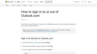 Outlook email login