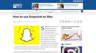 sign into snapchat on mac