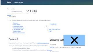 Can T Login To Hulu App - I can't log in to Hulu - Hulu Help