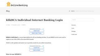Www.bca internet banking