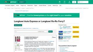 Ferry langkawi auto