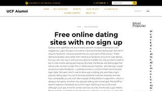Dating website no login