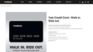 trek bikes credit card application