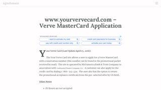 Yourvervecard - Verve Mastercard