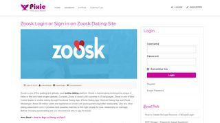 Zoosk login full site